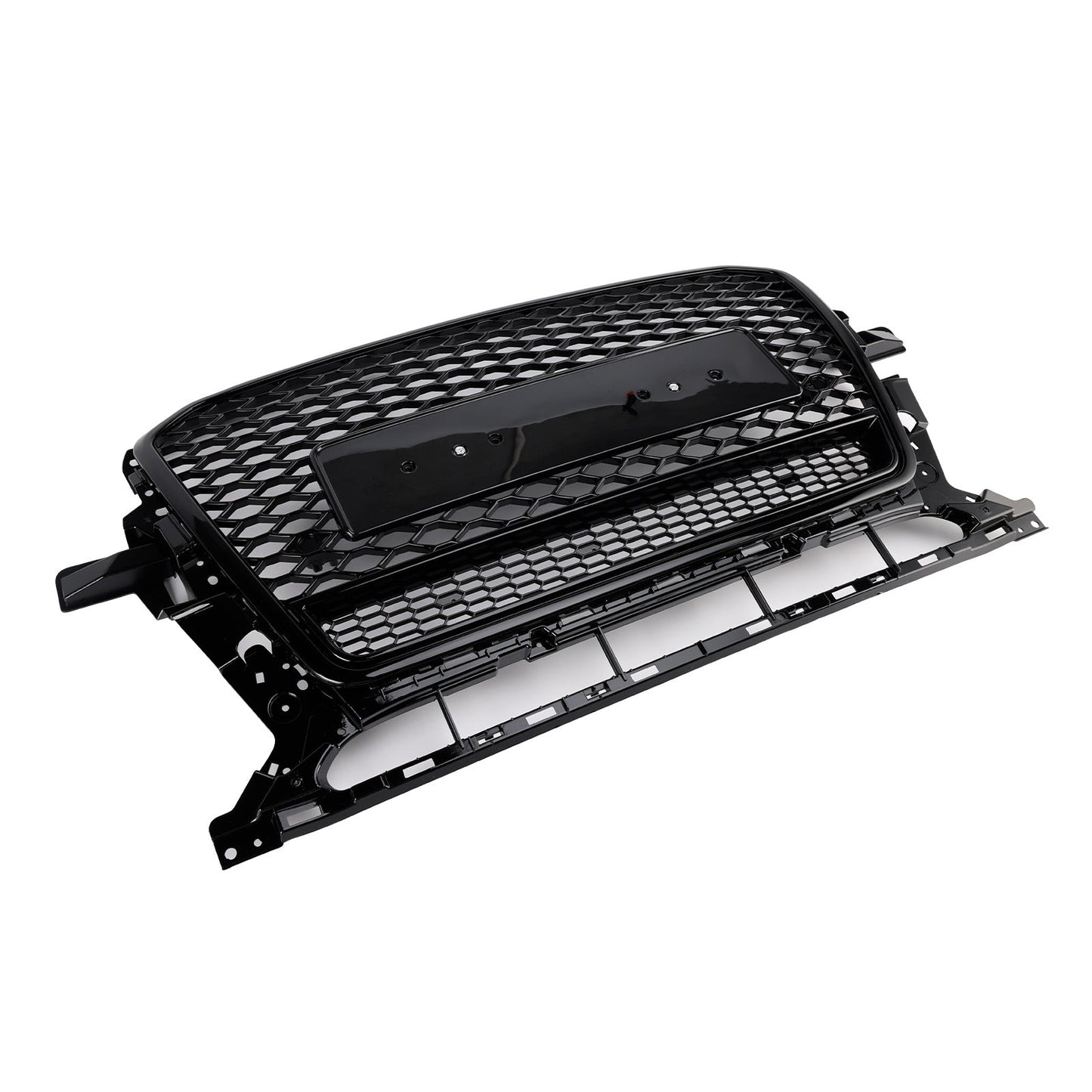 Griglia paraurti anteriore a nido d'ape nera lucida adatta per Audi Q5 2013-2017