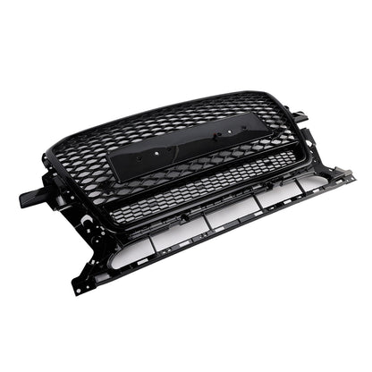 Griglia paraurti anteriore a nido d'ape nera lucida adatta per Audi Q5 2013-2017