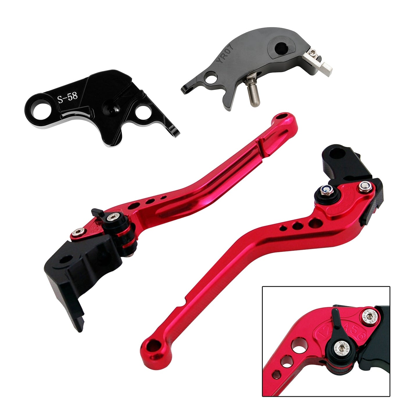 Leva frizione freno lunga adatta per YAMAHA YZF R7 MT-10/SP FZ-10/SP 2022-23