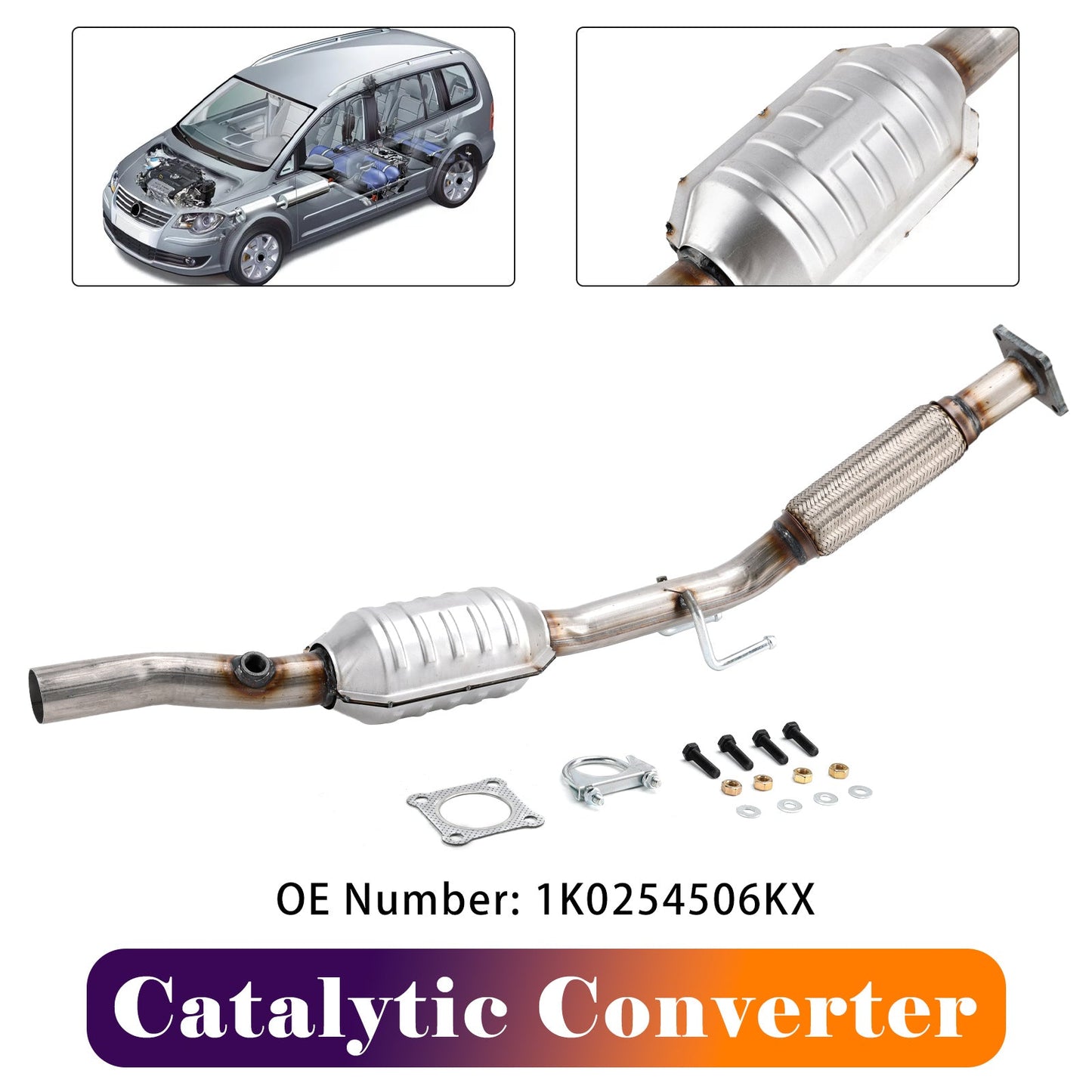 Convertitore catalitico VW Caddy III 2.0 EcoFuel (80 KW / 109 CV) 2006-2015 1K0254506KX