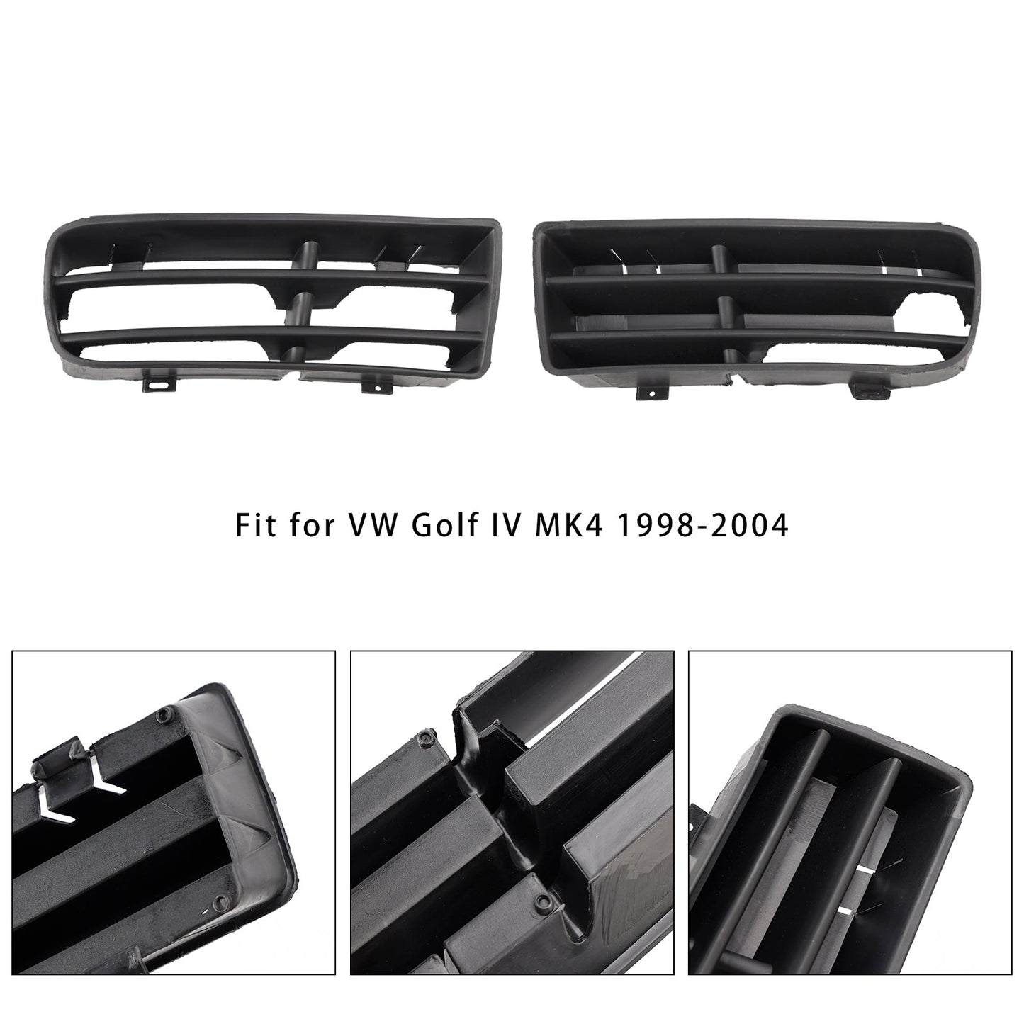 1998-2004 VW Golf IV MK4 1 coppia di griglie di copertura fendinebbia paraurti anteriore 1J0853665B 1J0853666E