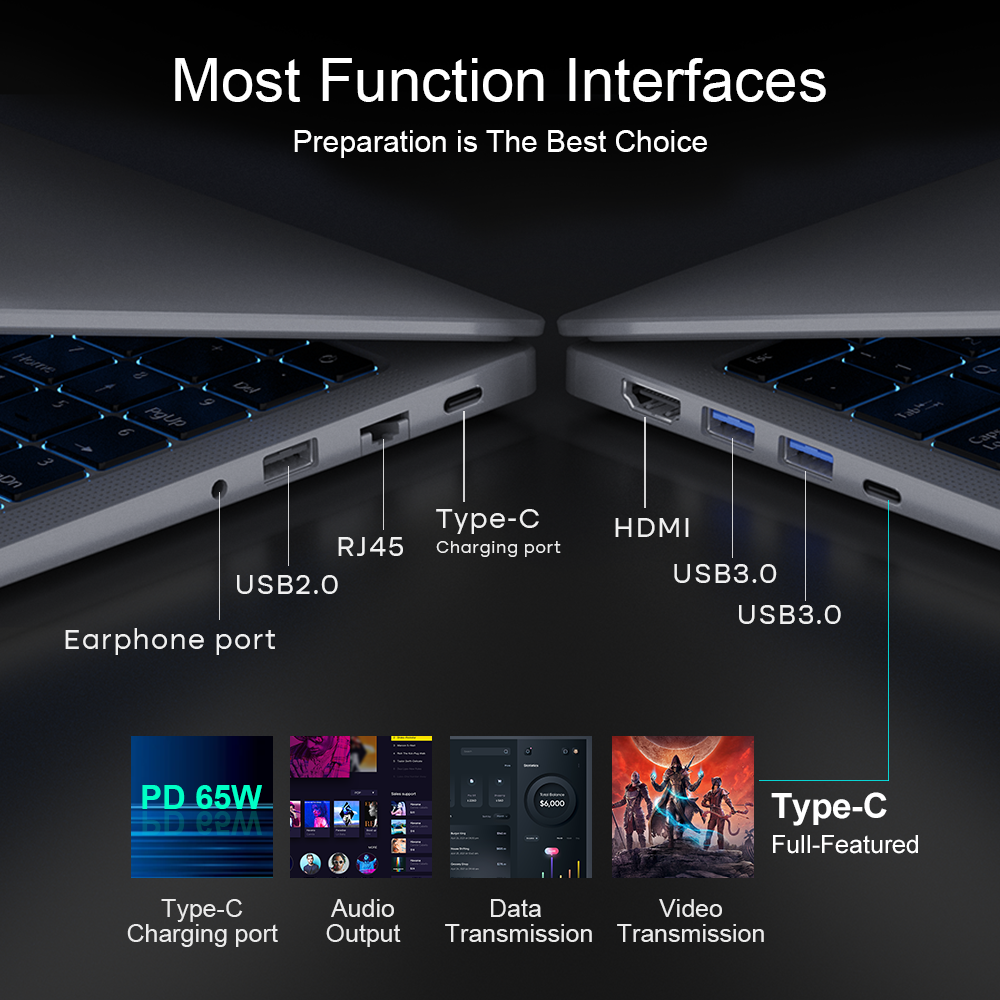 Ninkear N16 Pro Laptop 16 pollici WiFi 6 32GB RAM + 1TB SSD Computer Notebook