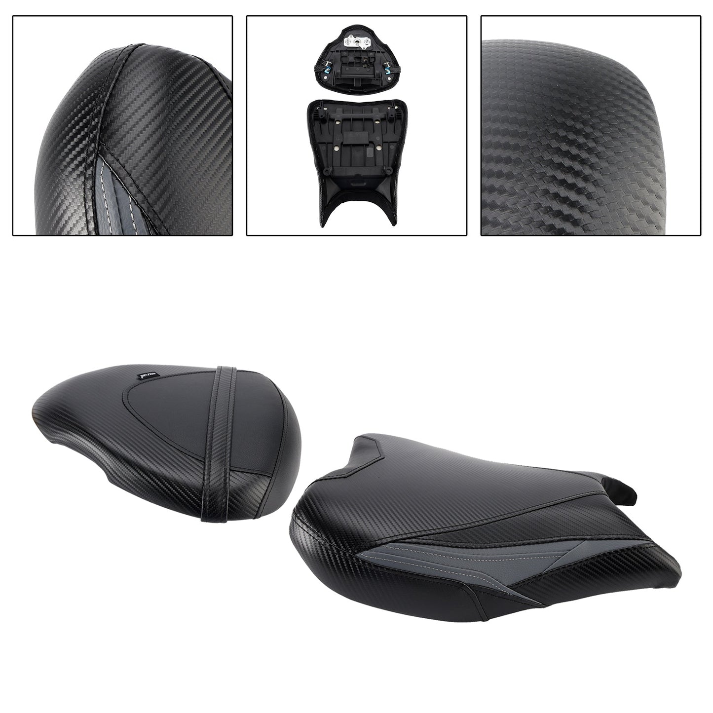 Kit cuscini passeggero Raider anteriori e posteriori per Suzuki GSX1300R 2022-2024, colore nero.