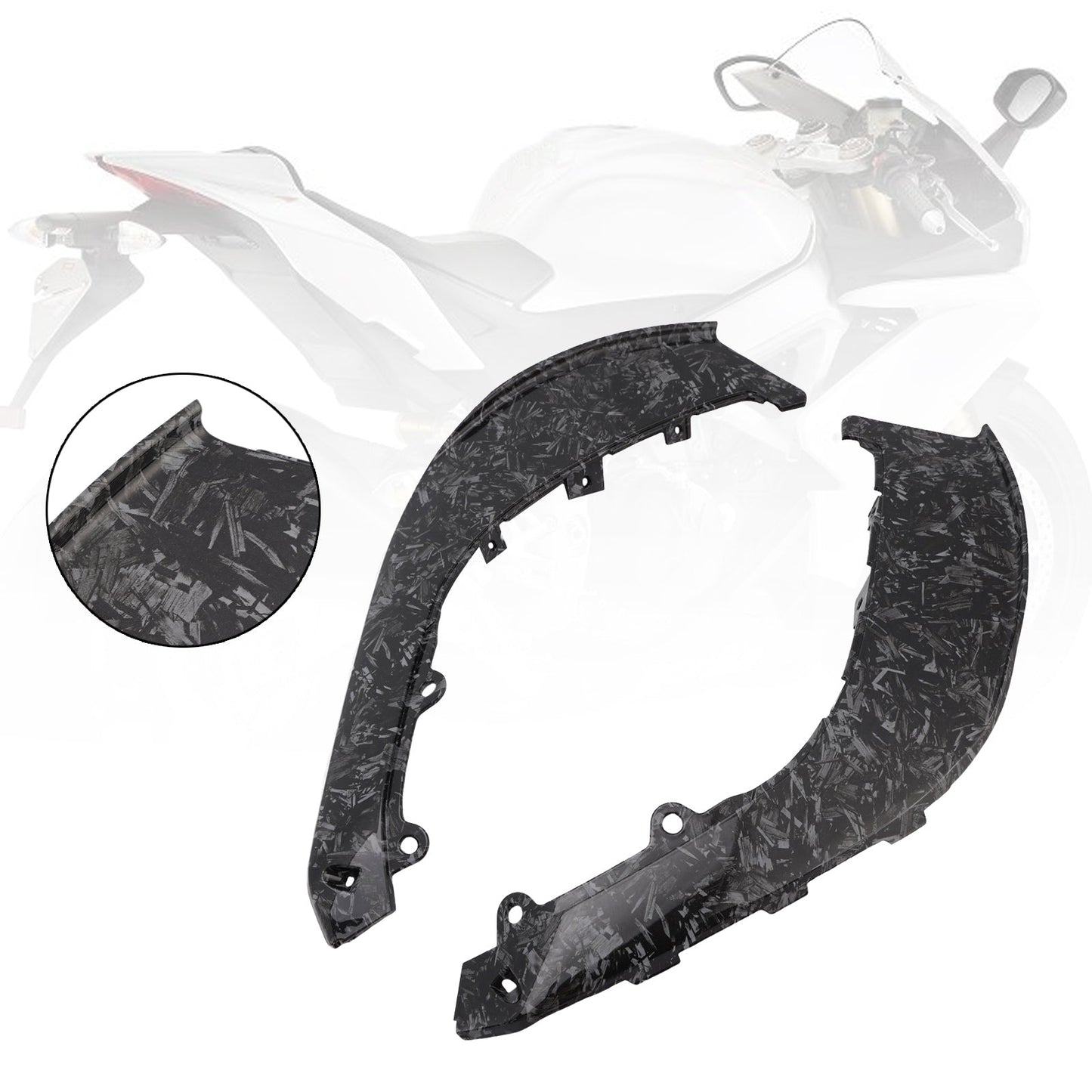 Carenatura superiore Aprilia RSV4 2021-2024, pannelli laterali, cofano motore, telaio