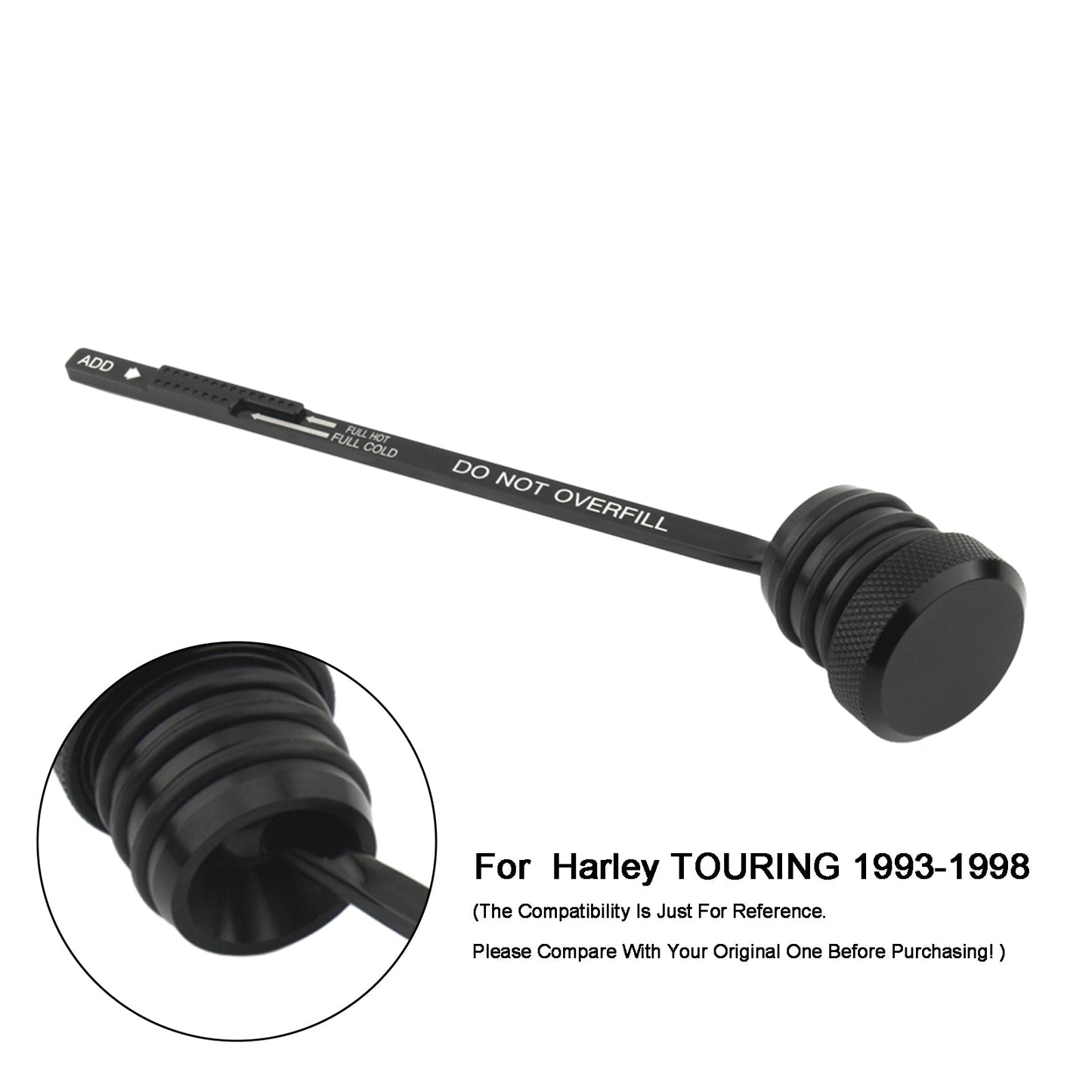 Tappo del tappo del serbatoio dell&#39;astina di livello dell&#39;olio Harley TOURING FLHT FLHS FLTC 1993-1998 0710-0002