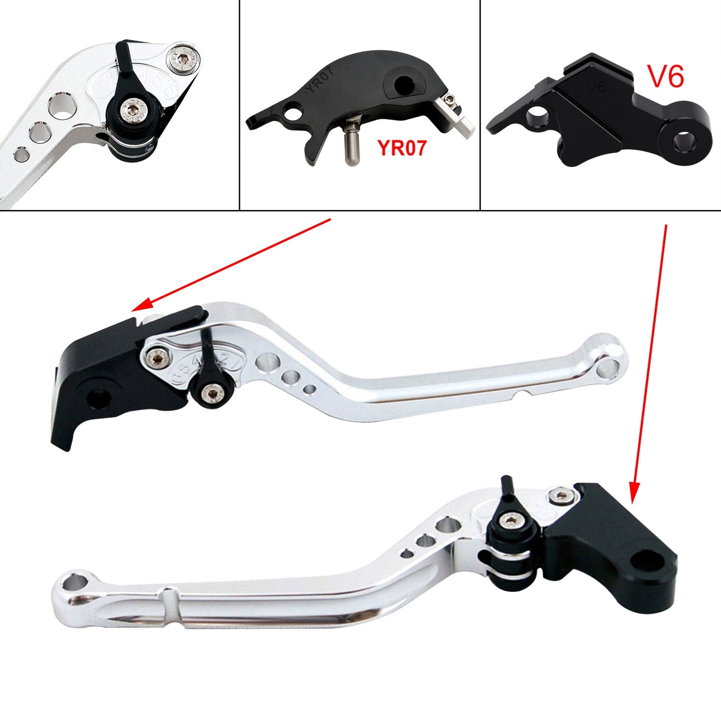 Leva frizione freno lunga adatta per YAMAHA XSR900 XSR900GP MT-09 MT-09SP 2024-2025