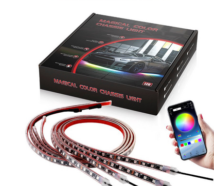 4 pezzi di luce LED per telaio modificata con controller APP Fantasy Ambient Light 90 cm * 2 + 120 cm * 2