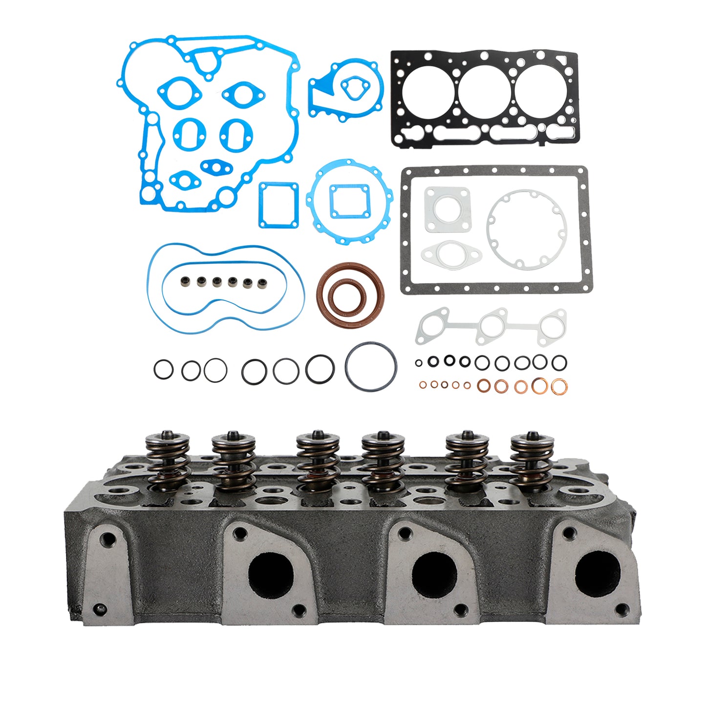Per ESCAVATORE KUBOTA U25S KX41-2S KX41-2 3 cilindri Testata completa + guarnizione