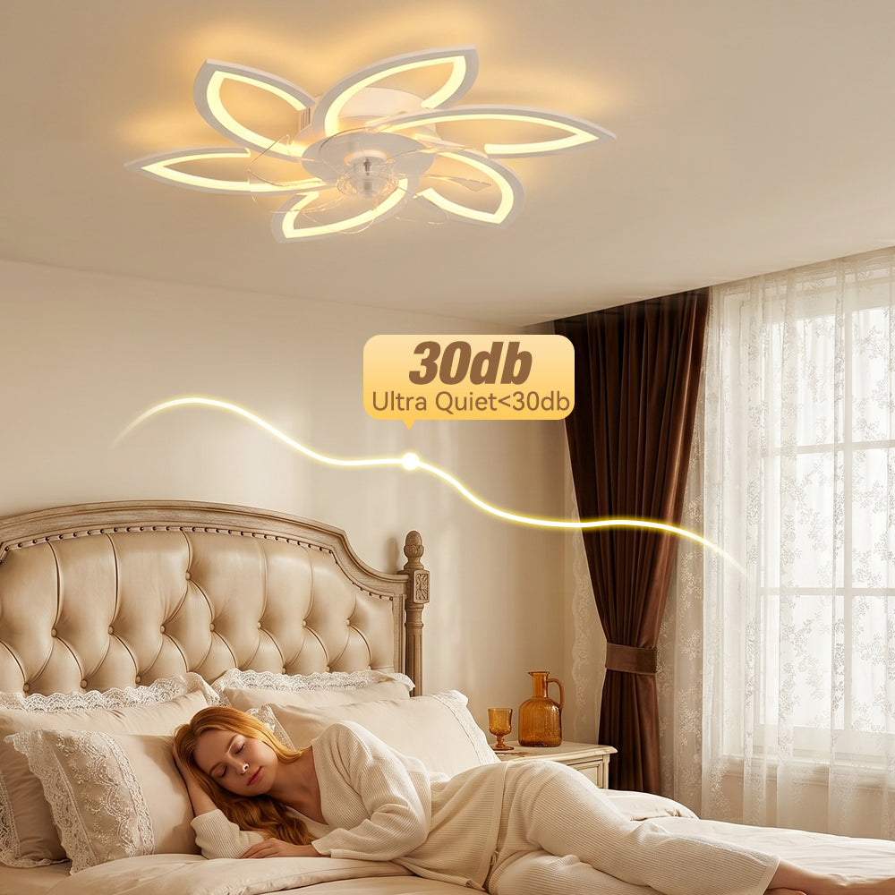 Con illuminazione e telecomando silenzioso Ventilatore da soffitto con LED