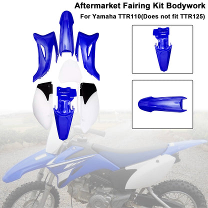 Kit plastiche per carrozzeria Yamaha TTR110 2008-2022 DIRT BIKE, carenatura parafango