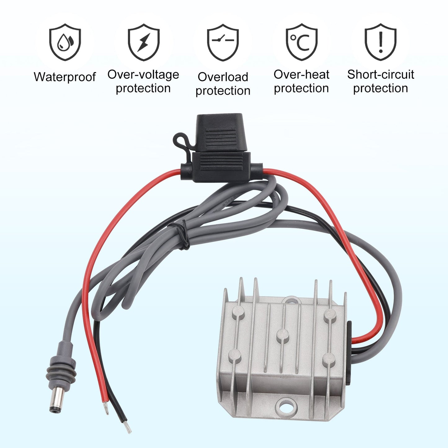 Mini alimentatore da 12V/24V a 30V 3,5A 105W con conversione boost e fusibile