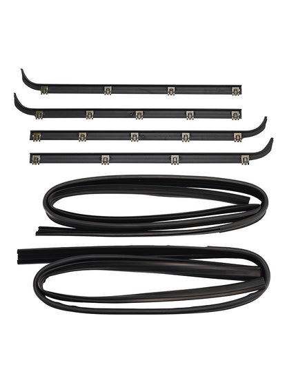 Guarnizione per finestrino anteriore Ford F350 Truck 1987-1997, 4 pezzi, guarnizione per finestrino porta + 2 pezzi, kit di guarnizioni