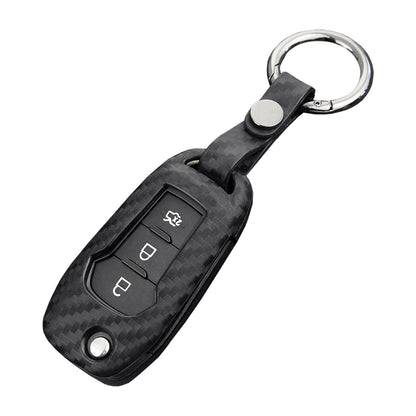 Custodia in pelle e silicone per chiave auto con fibbia per Ford