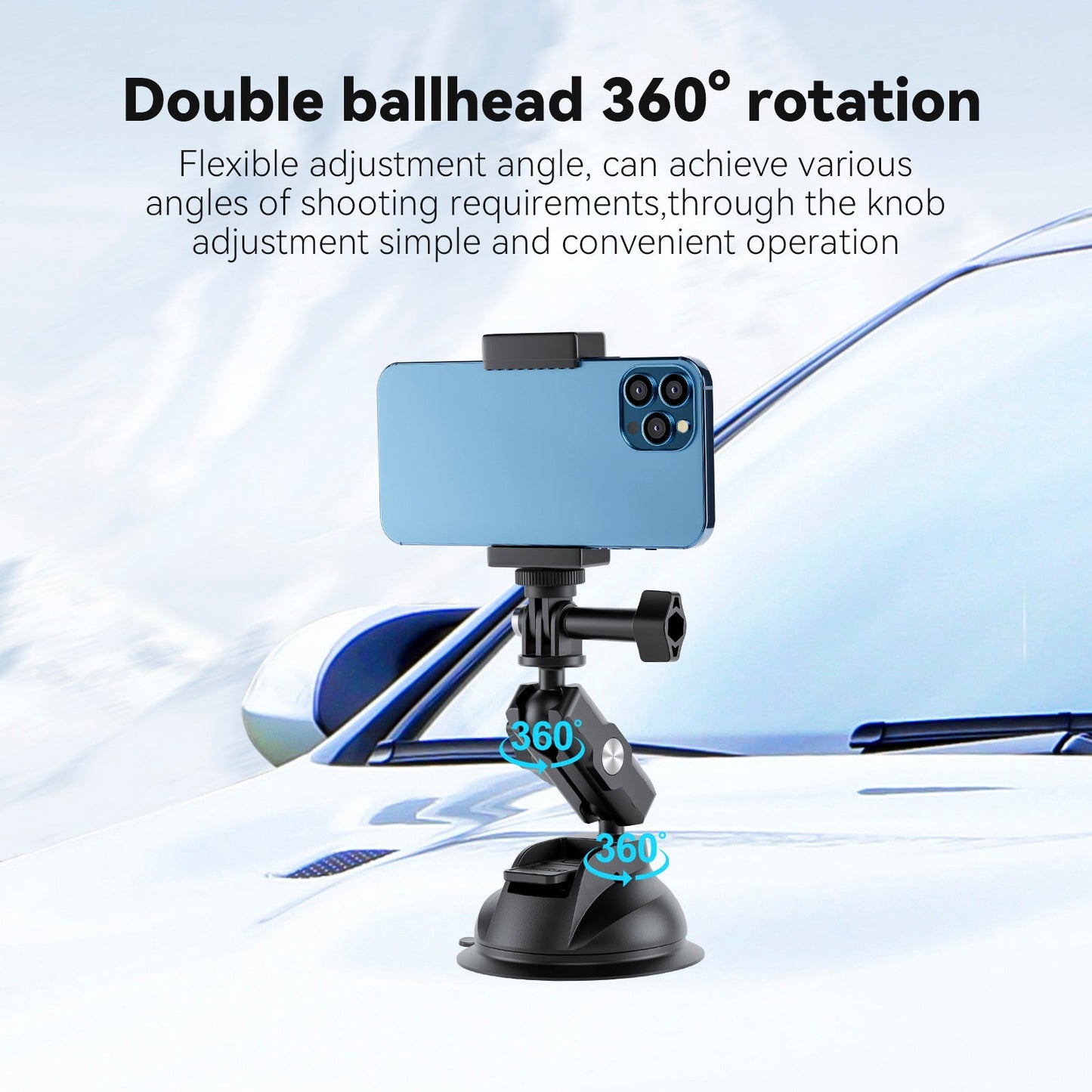 Supporto universale leggero e resistente con ventosa per Dji Gopro13/Insta 360 Go3