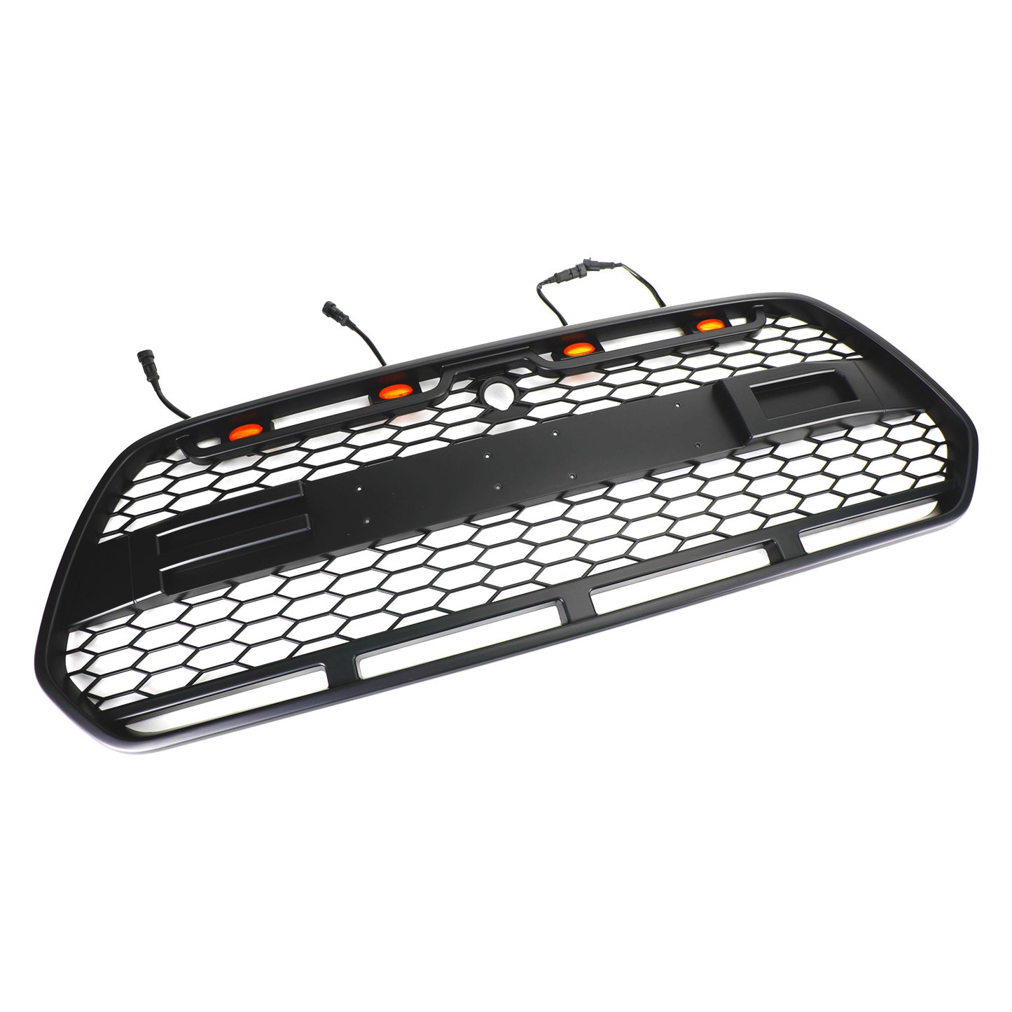 Matt Black Front Bumper Grille Grill w/LED Fit Ford Transit MK8 2015-2018 Raptor