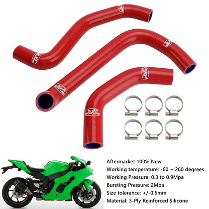 Tubo flessibile del liquido di raffreddamento del radiatore in silicone Kawasaki ZX10R ZX-10RR 2021-2025
