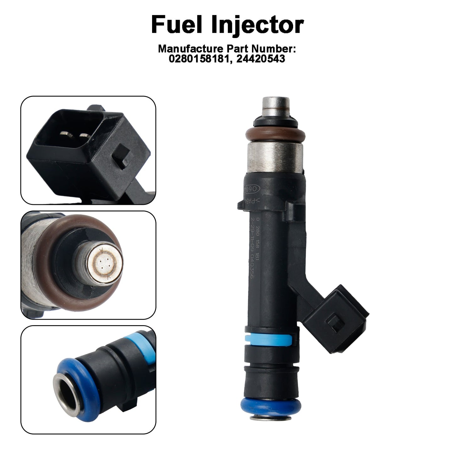 1 PZ INIETTORE CARBURANTE MOTORE BENZINA 24420543 PER VAUXHALL 1.0 1.2 1.4 0280158181