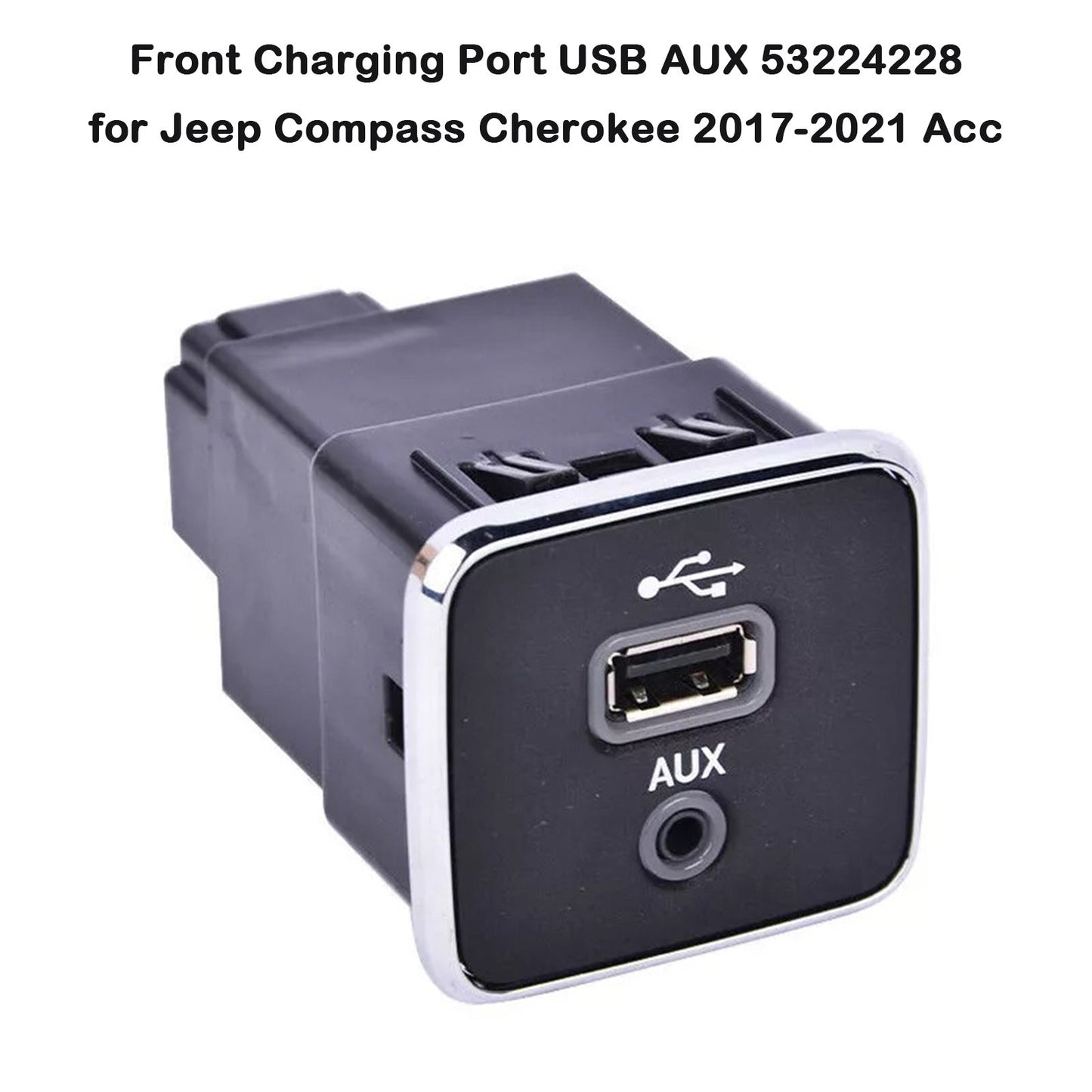 Porta di ricarica anteriore USB AUX 53224228 per Jeep Compass Cherokee 2017-2021 Acc
