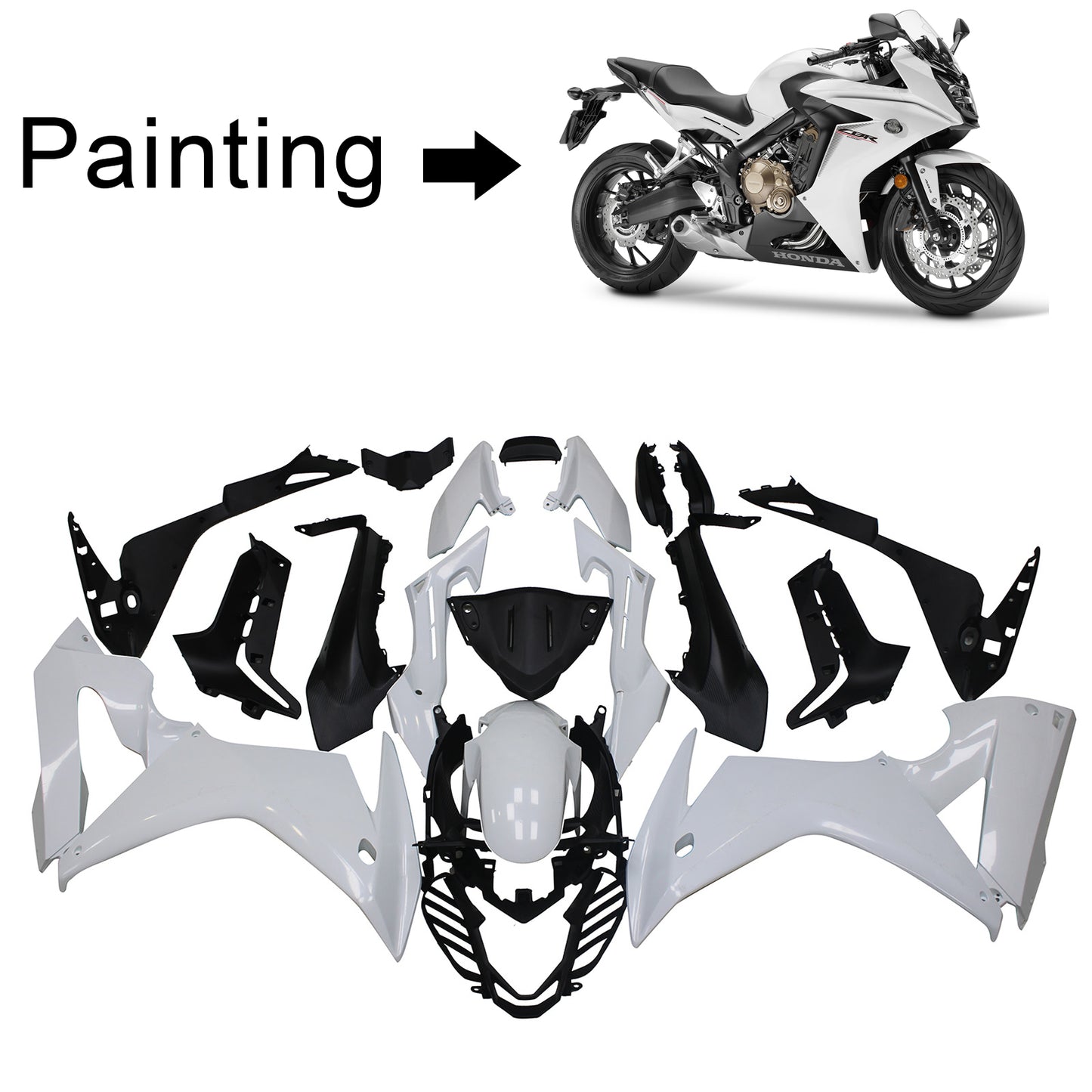 Injection Fairing Kit Bodywork Plastic ABS For Honda CBR650F 2017-2019