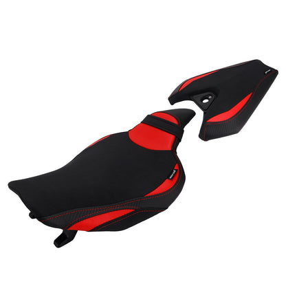 Kit cuscini passeggero anteriore e posteriore Raider per Kawasaki Z1000 2014-2025 2024, colore rosso