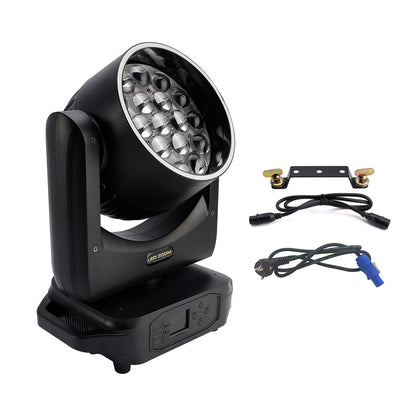 19X20W LED Zoom Testa Mobile Luce Palco RGBW DMX Fascio Wash Illuminazione DJ