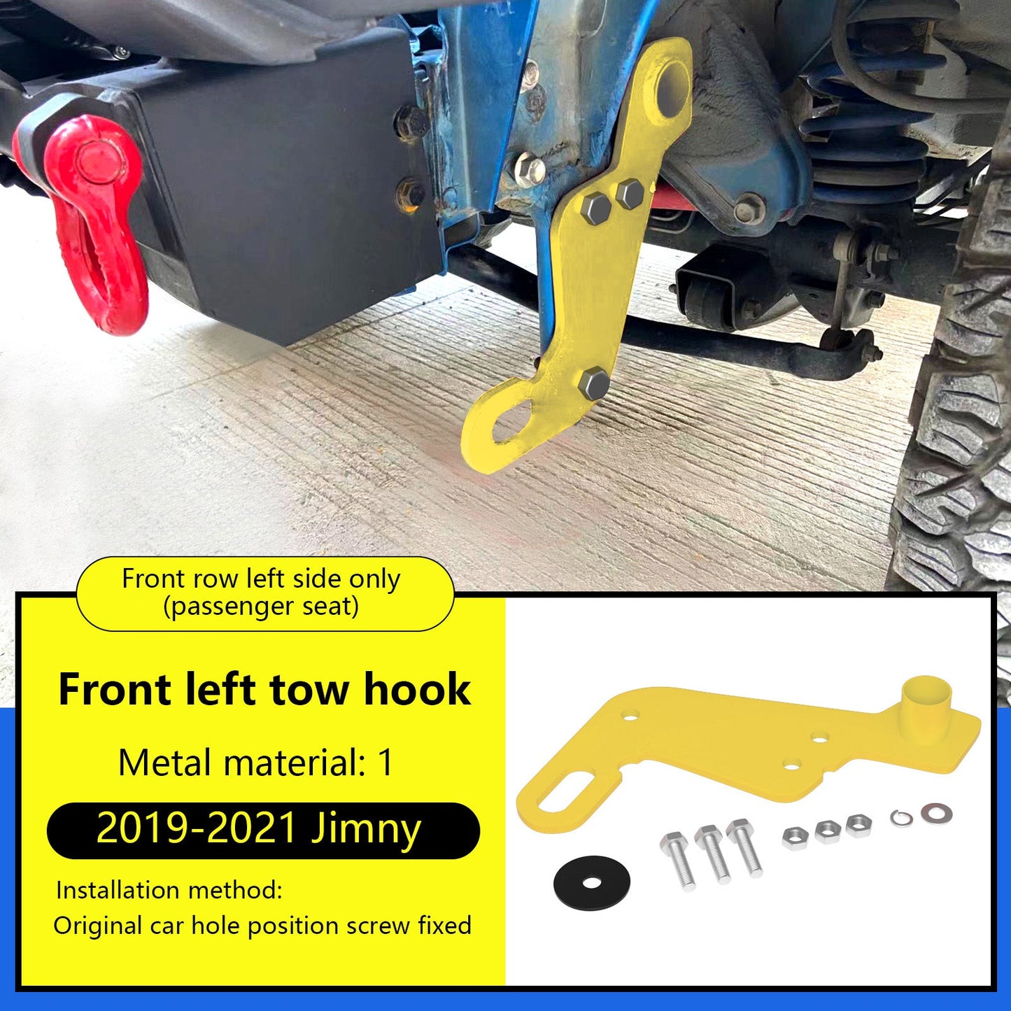 Gancio di traino per gancio di traino anteriore sinistro Suzuki Jimny JB64W JB74 2019-2023