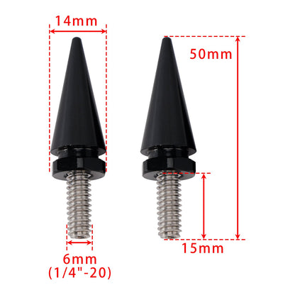 3X BULLONI A PUNTA NERI DA 1/2""-20 PER IL MONTAGGIO DELLA CARENATURA DEL PARABREZZA PER TOURING 1996-2013
