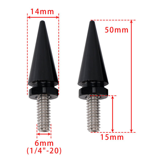 3X BULLONI A PUNTA NERI DA 1/2""-20 PER IL MONTAGGIO DELLA CARENATURA DEL PARABREZZA PER TOURING 1996-2013