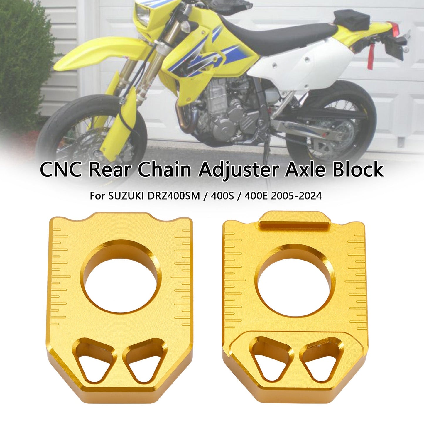 Blocco asse tendicatena posteriore CNC SUZUKI DRZ400SM 400S 400E 2005-2024
