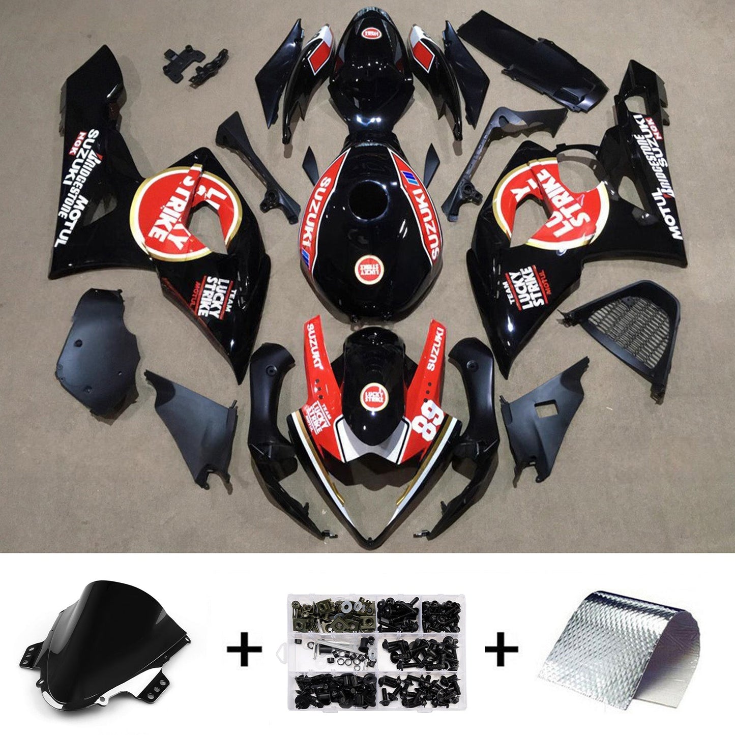 Kit carenatura iniezione plastica ABS per Suzuki GSXR1000 2005-2006 K5
