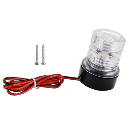 Luce di segnalazione di navigazione a LED da 2,7 W, per ancora, imbarcazione, lampada rotonda, barca, yacht, IP66