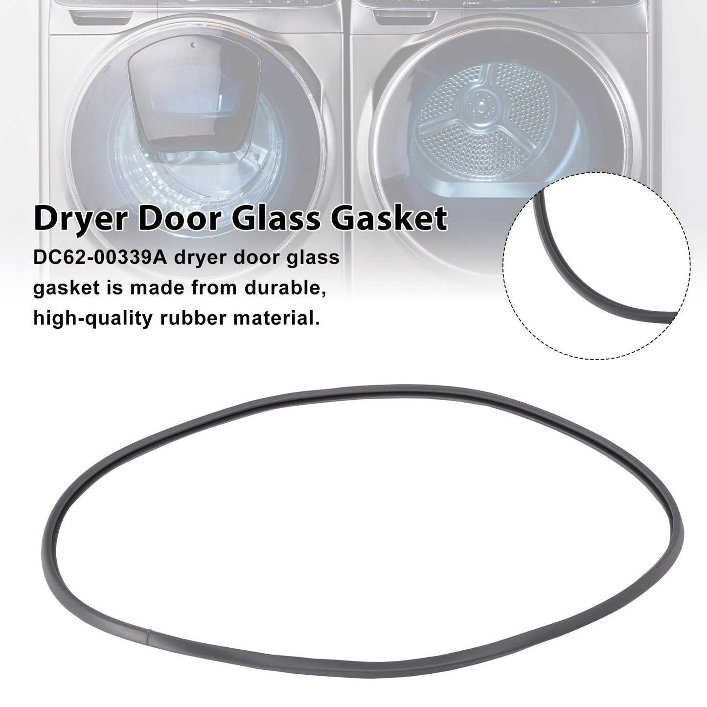 Guarnizione in vetro per porta asciugatrice DC62-00339A compatibile con Samsung