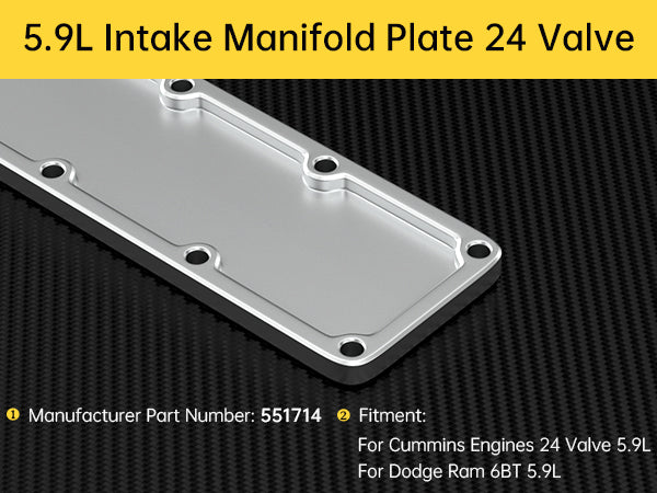 Motori diesel Cummins 24 valvole 5,9 l collettore di aspirazione piastra plenum 24V 551714