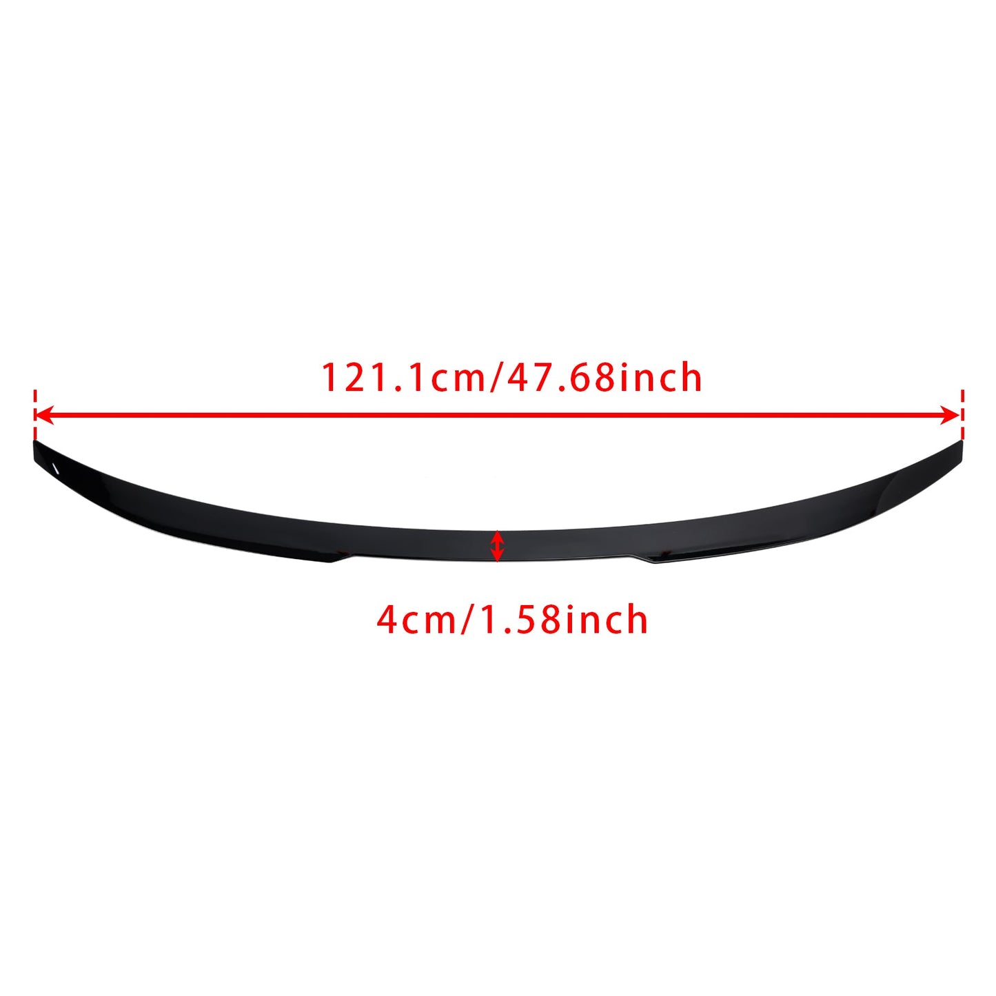 Spoiler posteriore nero lucido per BMW Serie 4 G22 G82 Coupé 2020+ stile M4