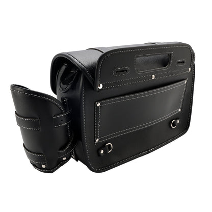 Borsa posteriore in PU Borsa laterale Borsa posteriore Borsa portaoggetti nera per moto