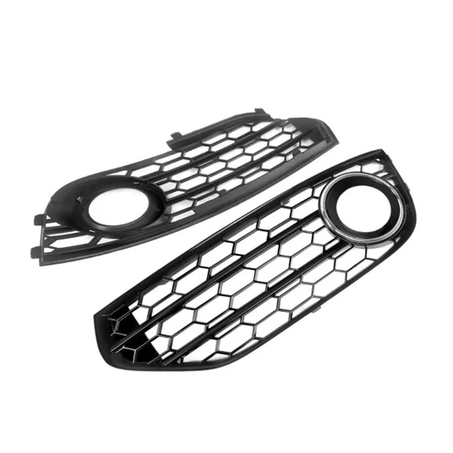 Griglia fendinebbia a nido d'ape per paraurti anteriore Audi A4 Allroad B8 2010-2015 cromata