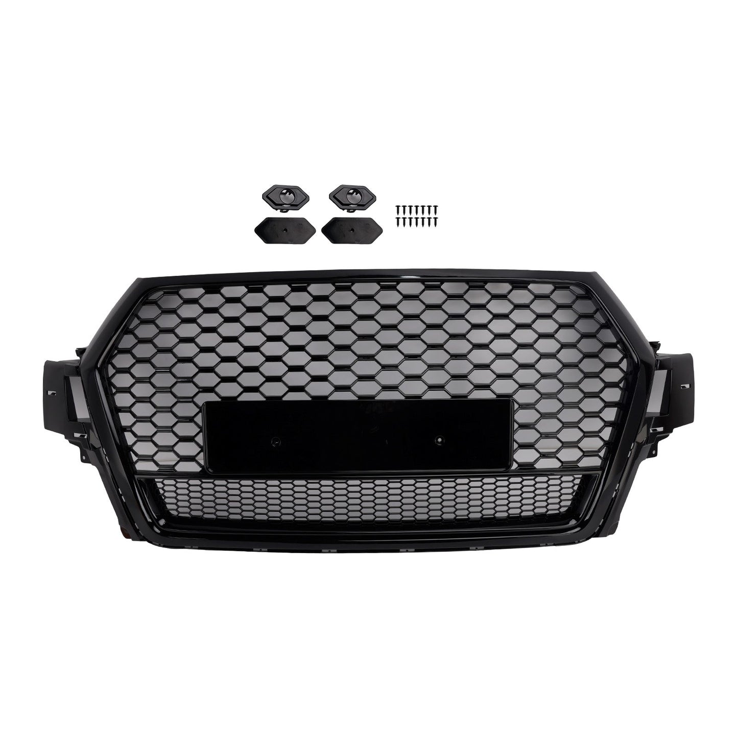 Griglia di ventilazione del radiatore per paraurti anteriore Audi Q7 SQ7 2016-2019, colore nero lucido, 4M0853651F