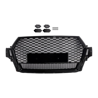 Griglia di ventilazione del radiatore per paraurti anteriore Audi Q7 SQ7 2016-2019, colore nero lucido, 4M0853651F