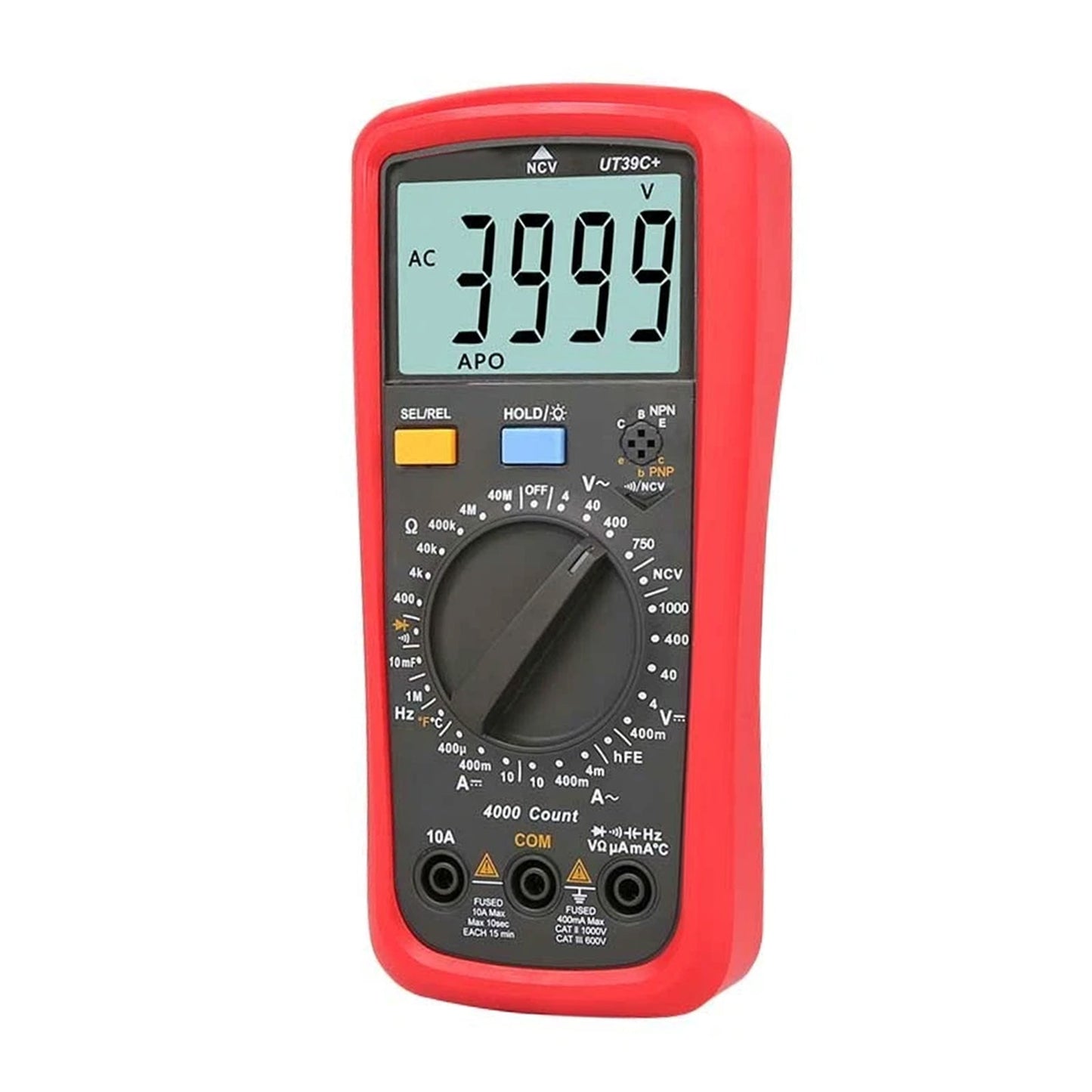 Multimetro digitale UT39C+ Voltmetro AC DC Ohm Cap Diodo Tester
