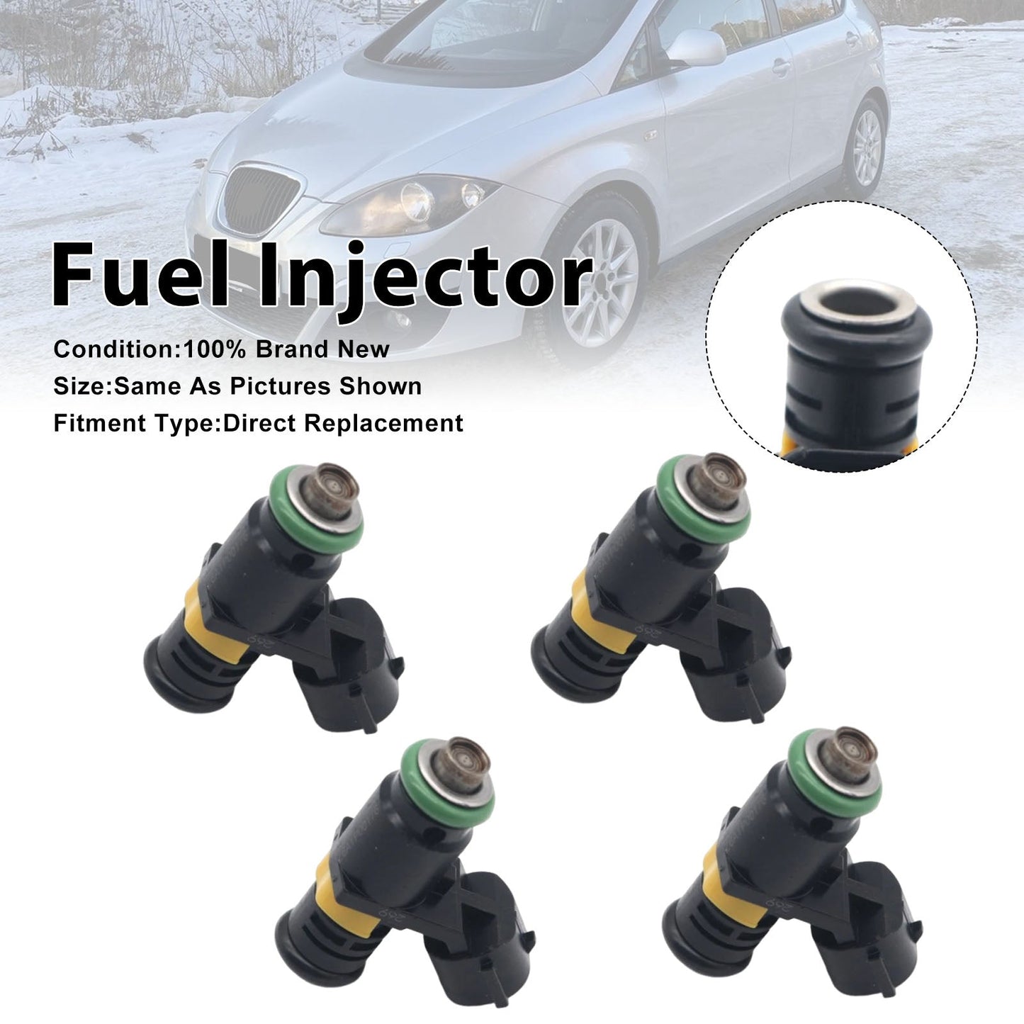 4 iniettori di carburante per Seat Altea e Skoda Fabia I 2006-2007 036906031AG