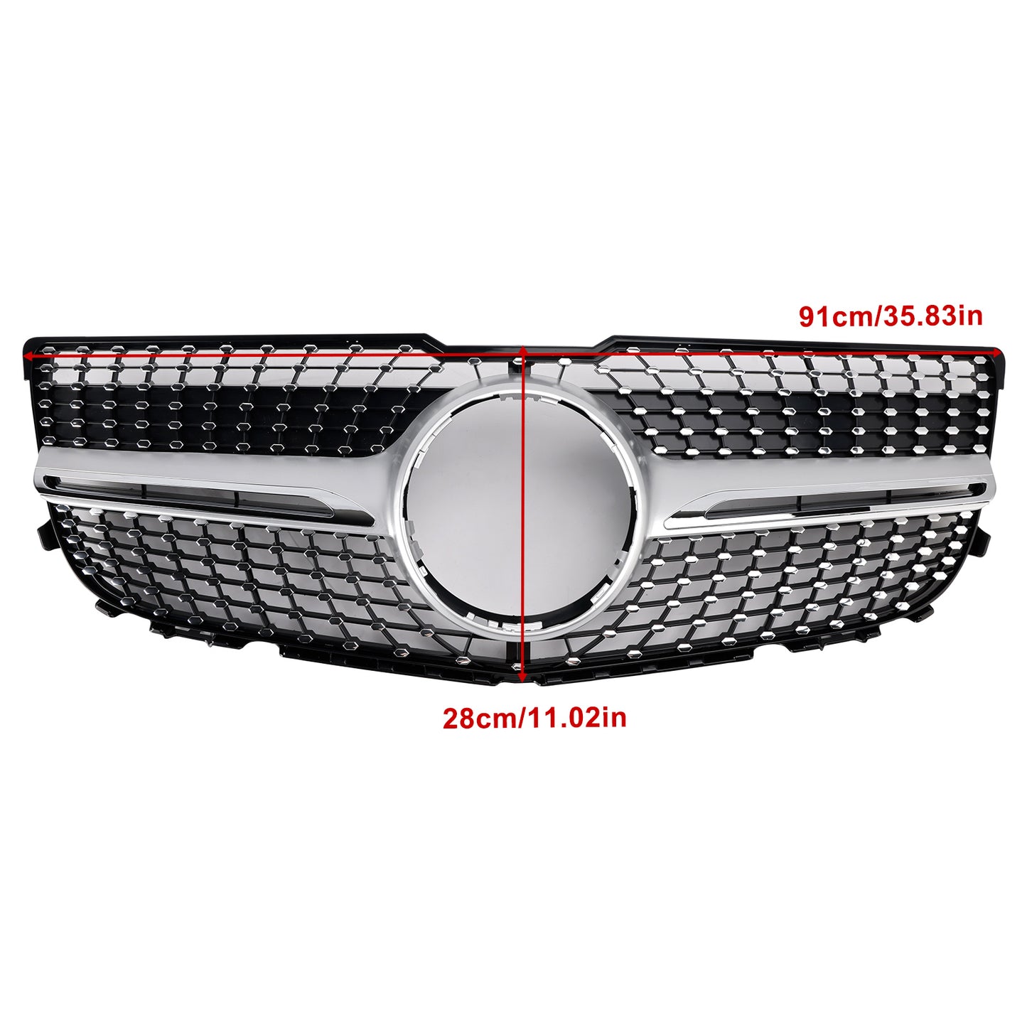 Per Mercedes Benz GLK Classe X204 2013-2015 Griglia per paraurti anteriore Diamond