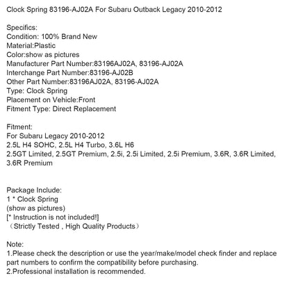 Molla dell'orologio 83196-AJ02A per Subaru Outback Legacy 2010-2012
