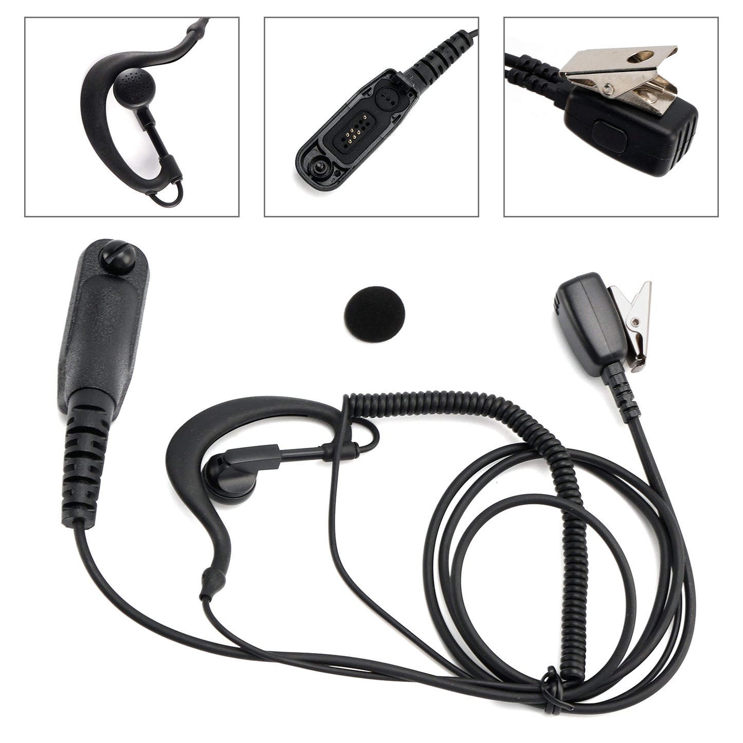 8268-614 Cuffie con gancio auricolare curvo per XPR6380 XiR P8260 DP3600 APX6000 GP328D