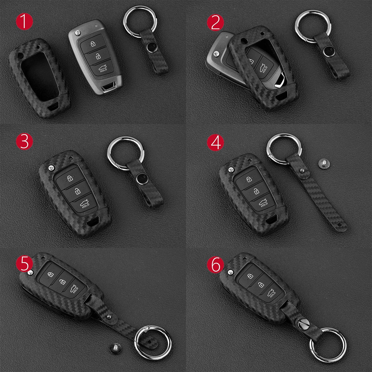 Custodia in similpelle e silicone per chiave auto con fibbia per Honda Accord