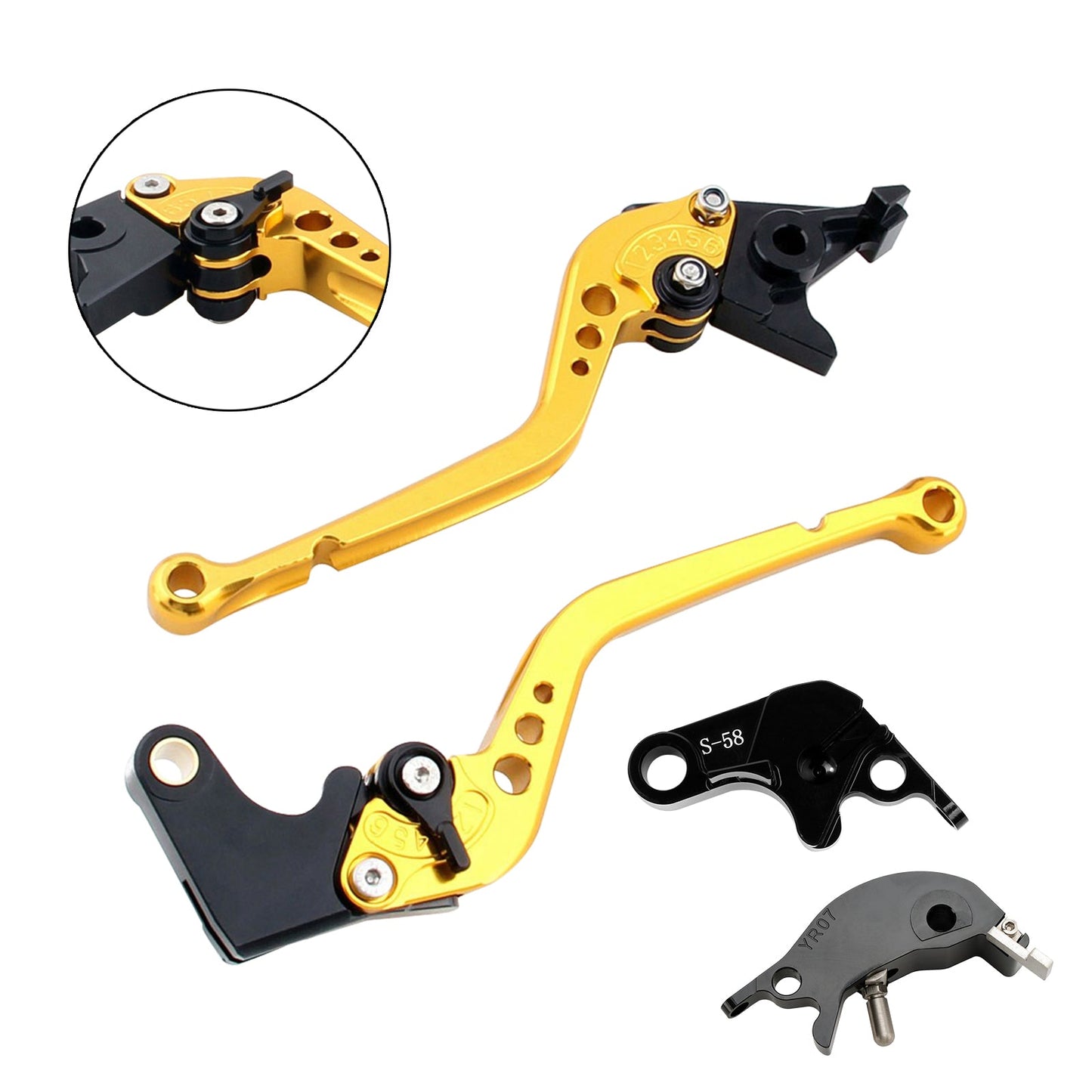 Leva frizione freno lunga adatta per YAMAHA YZF R7 MT-10/SP FZ-10/SP 2022-23
