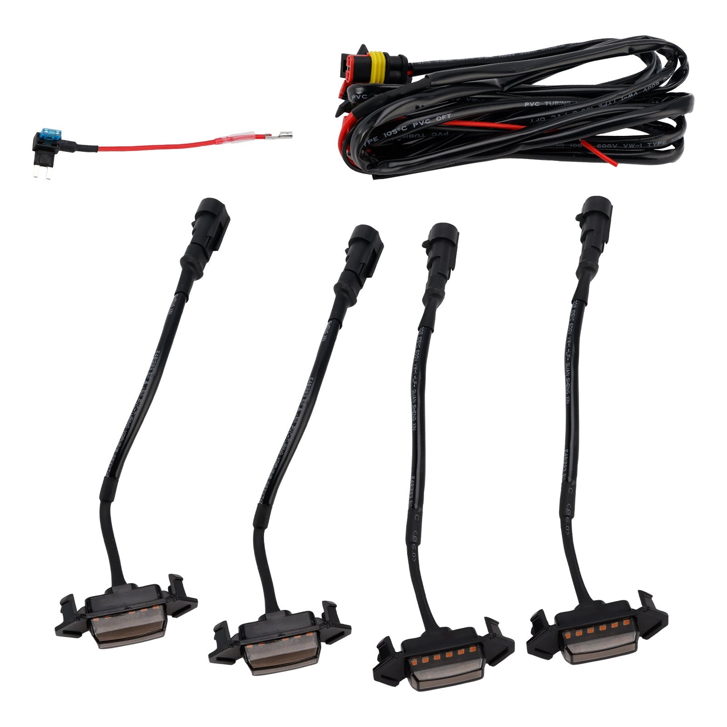 Kit luci LED per griglia anteriore Toyota Tacoma 2016-2023 con lenti fumé color ambra