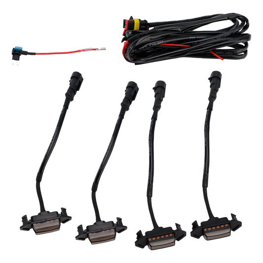 Kit luci LED per griglia anteriore Toyota Tacoma 2016-2023 con lenti fumé color ambra