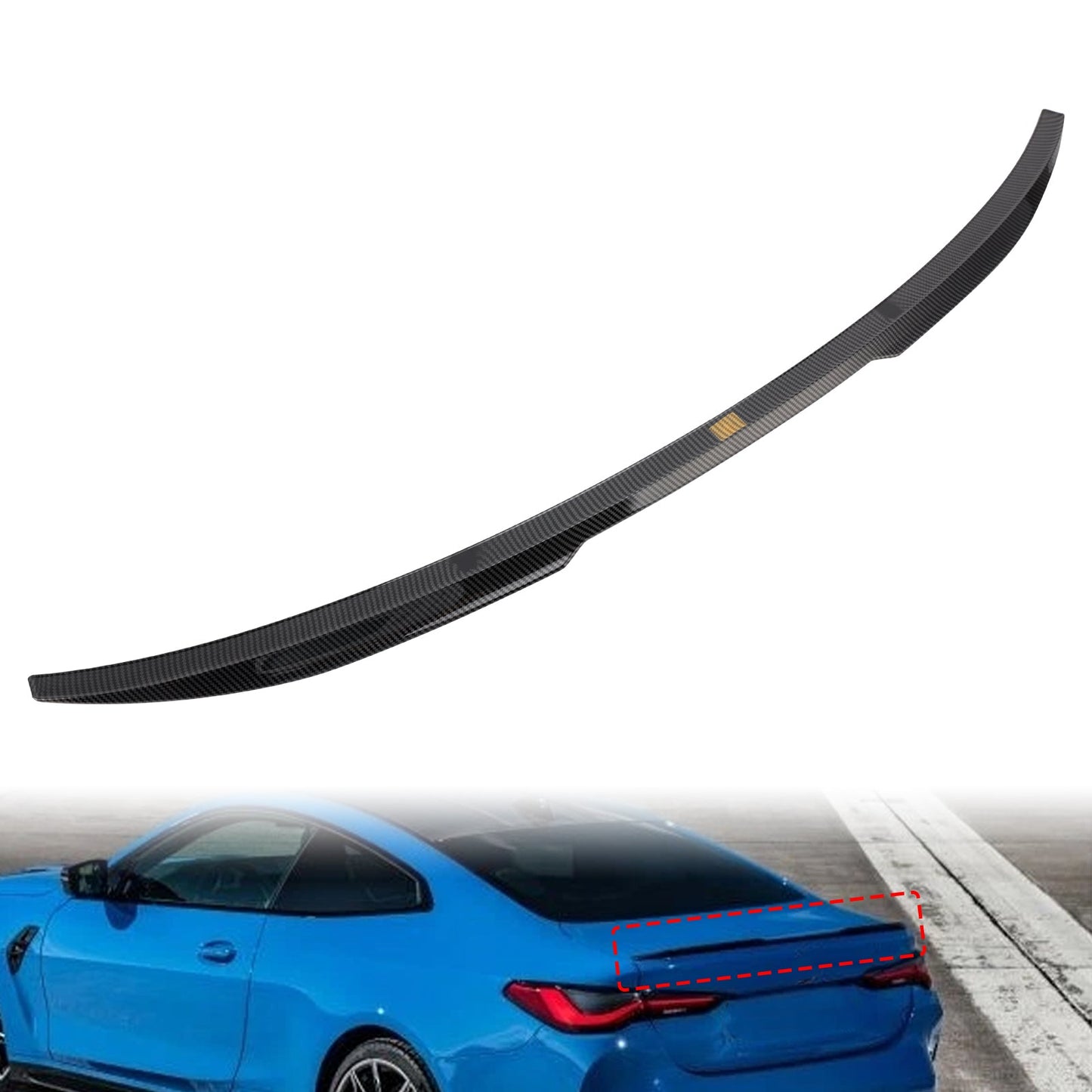 Spoiler posteriore in fibra di carbonio per BMW Serie 4 G22 G82 Coupé 2020+ stile M4