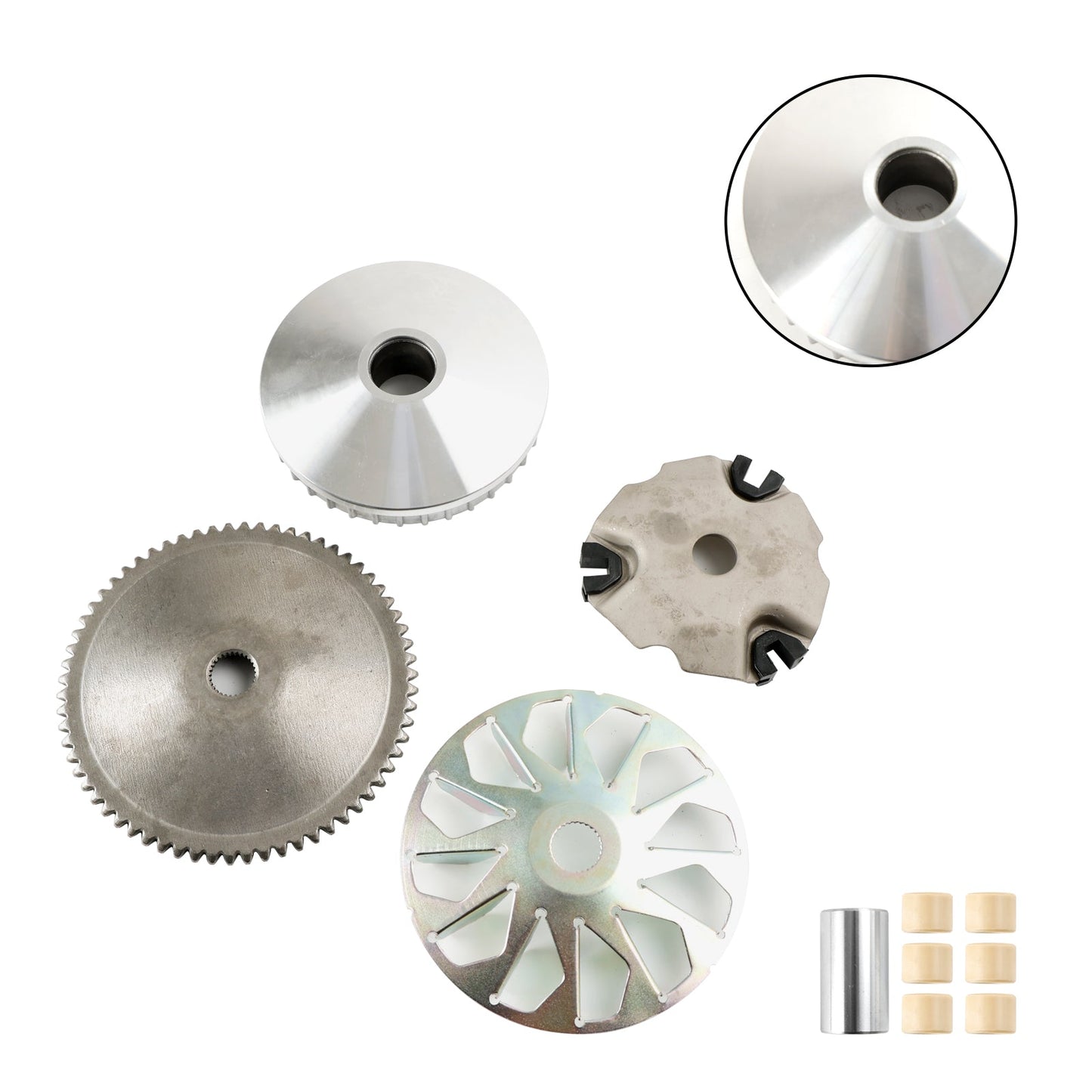 2012-2014 Honda NHX110 Lead110EX Silver Front Clutch Variator Pulley Set 22102-Kzl-930