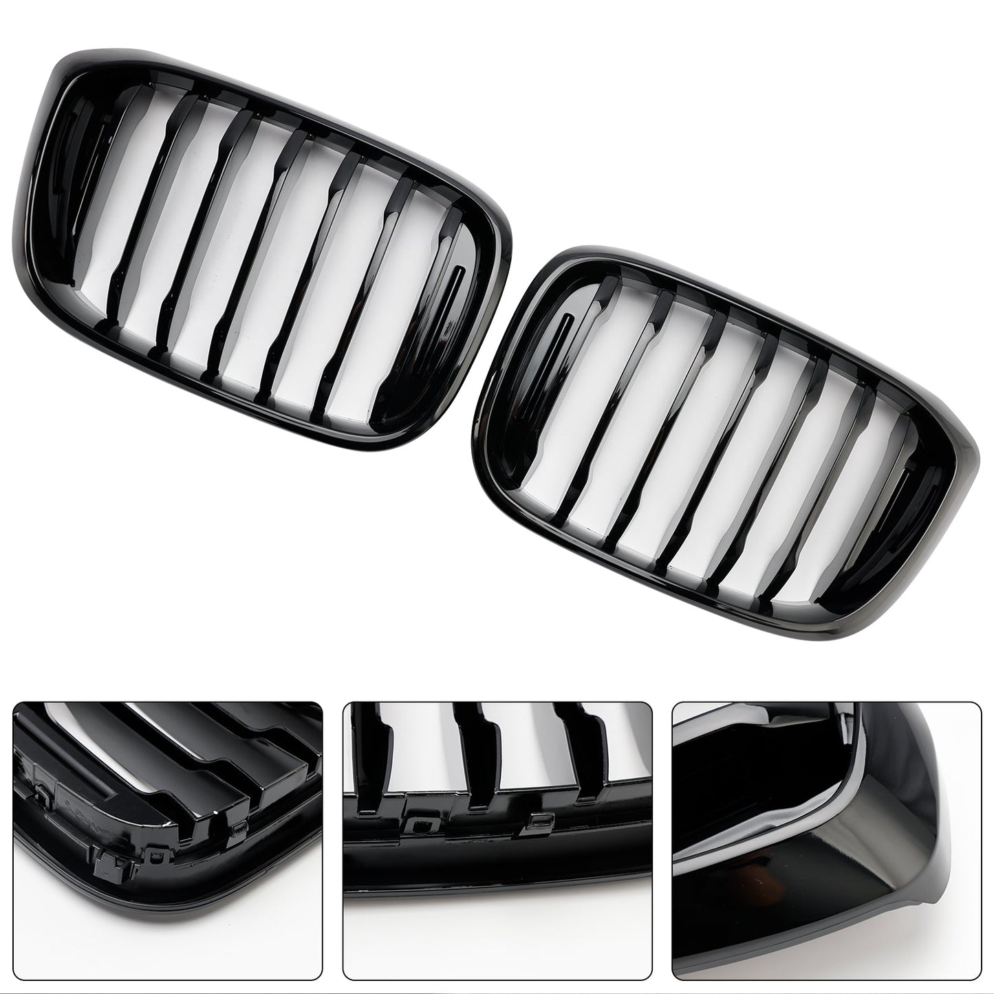 Griglia anteriore a rene nera lucida BMW X4 G02 X3 G01 G08 2018-2021 51138469959